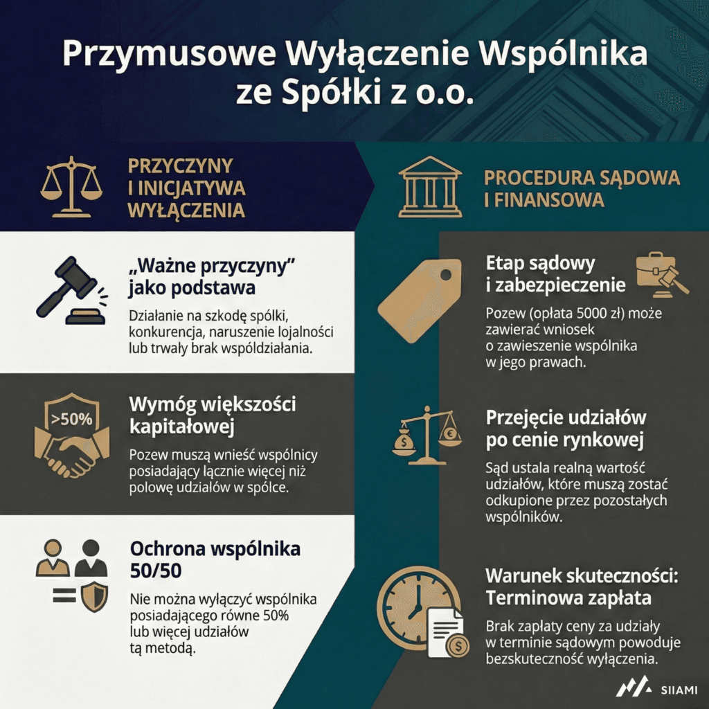 Przymusowe wyłączenie wspólnika ze spółki z o.o.