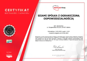 Certyfikat Rzetelnosci SIIAMI SP. Z O.O. [PL]_1200