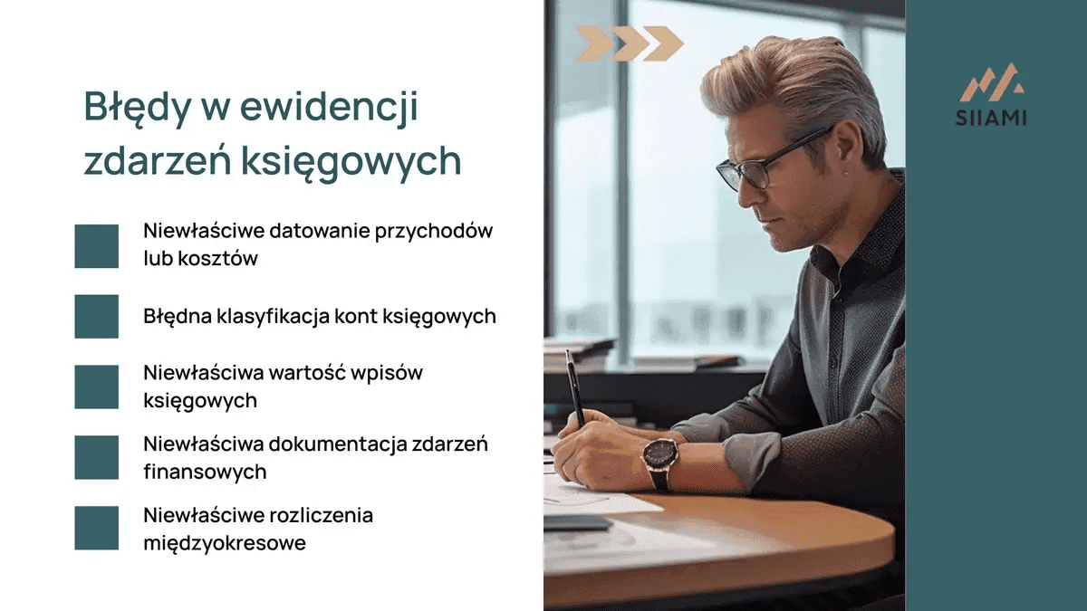 Błędy w ewidencji zdarzeń księgowych
