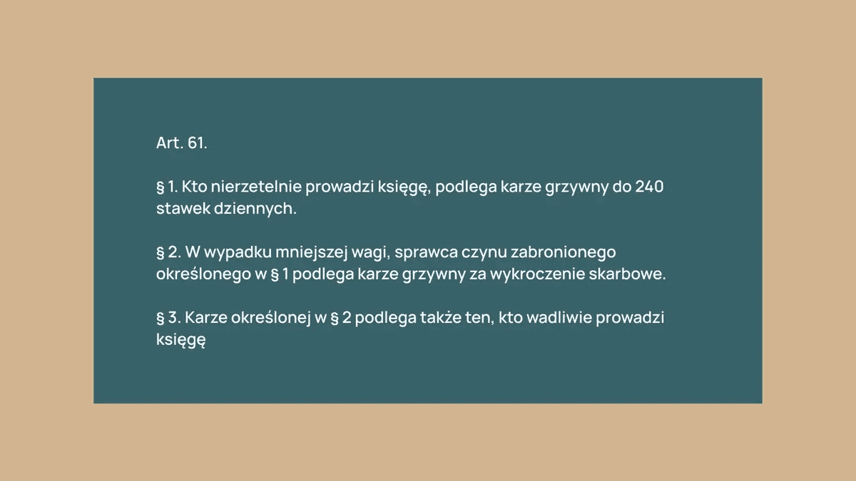 Artkuły i paragrafy w księgowości